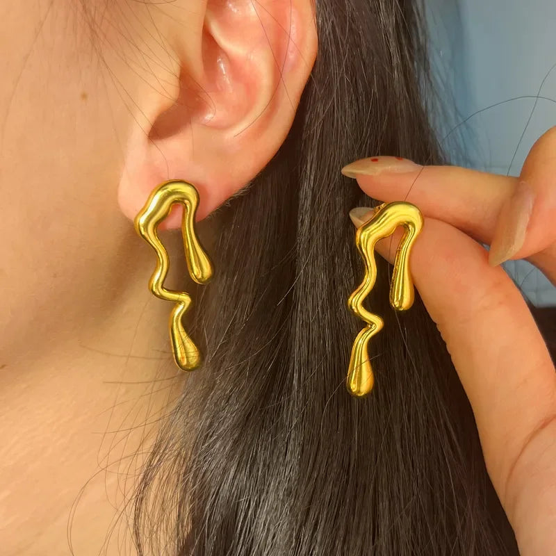 Abstract Tear Earring