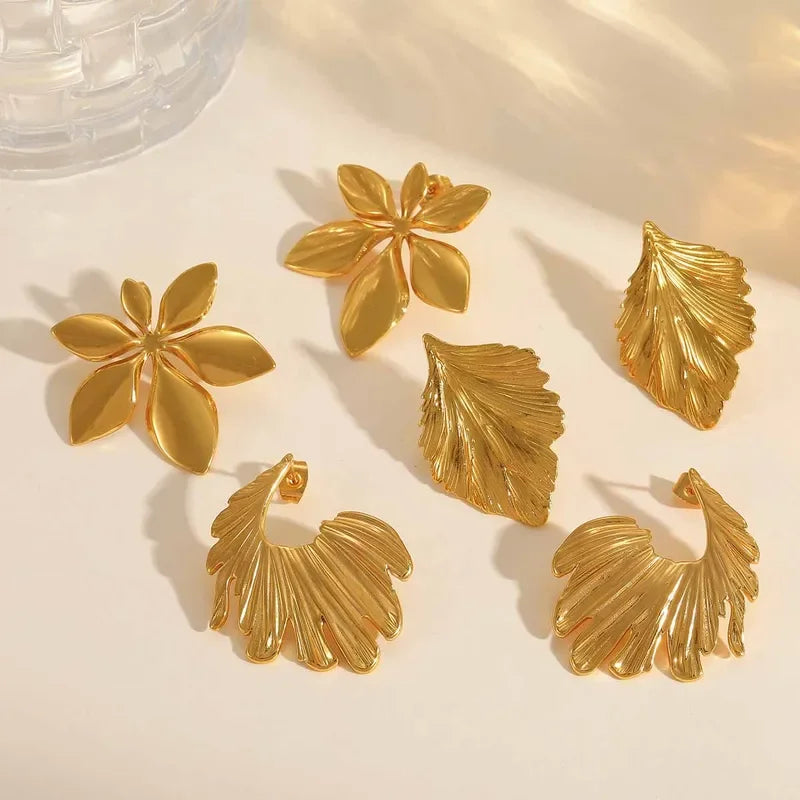 Texture Leaf Earring