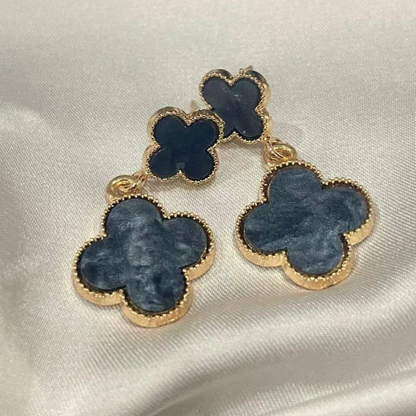 Black Clover Drop Earrings