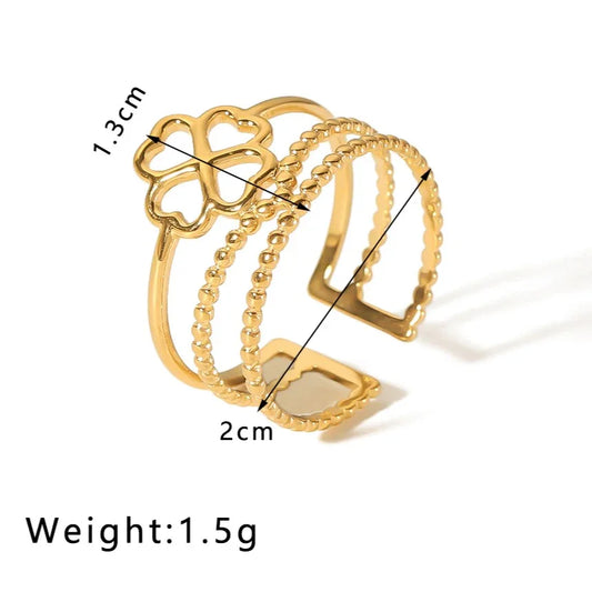 Clover Bubble Band Ring