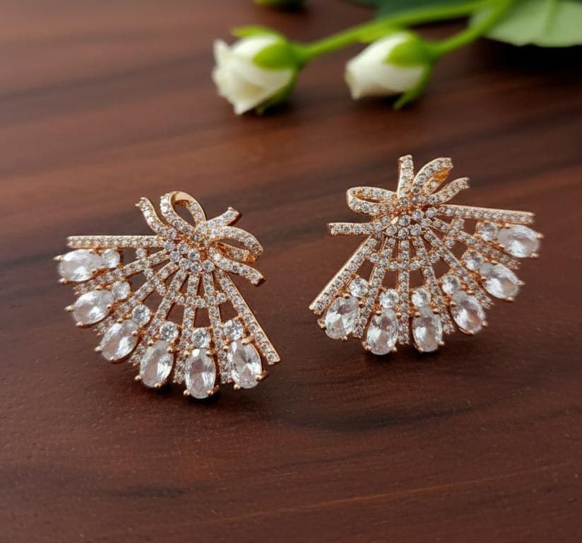 Crystal Peacock Studs