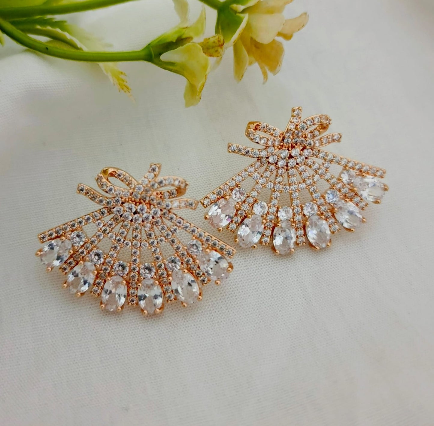 Crystal Peacock Studs