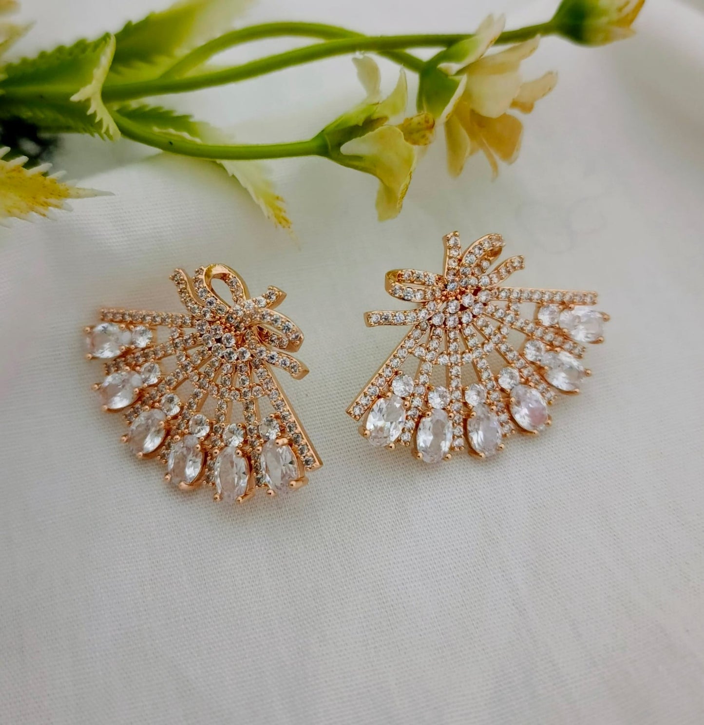 Crystal Peacock Studs