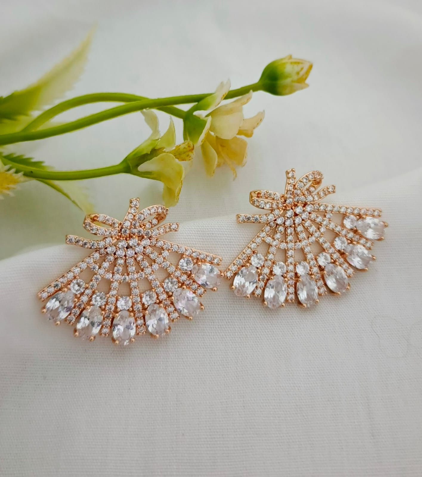 Crystal Peacock Studs