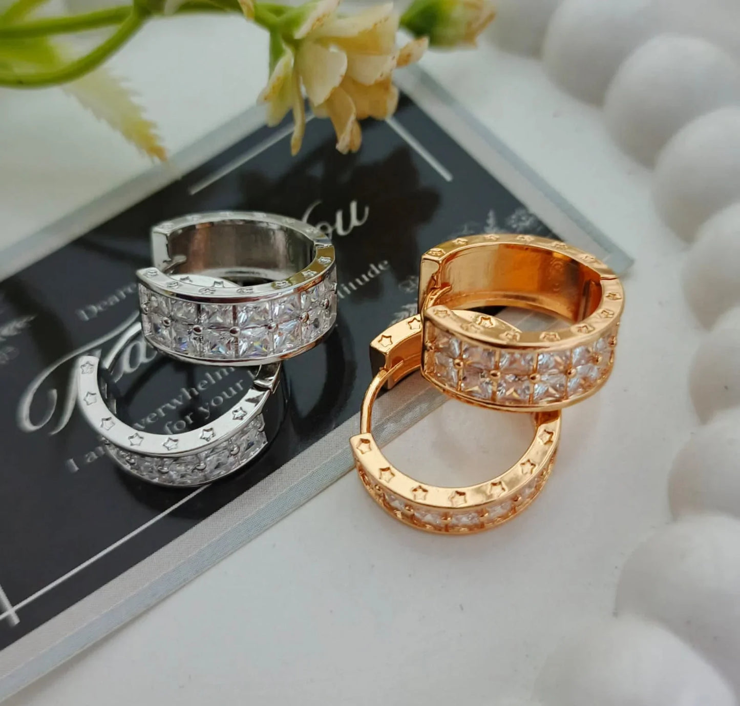 Golden Fancy Zircone Earring