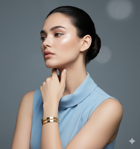 Polished Gold-Tone Bangles