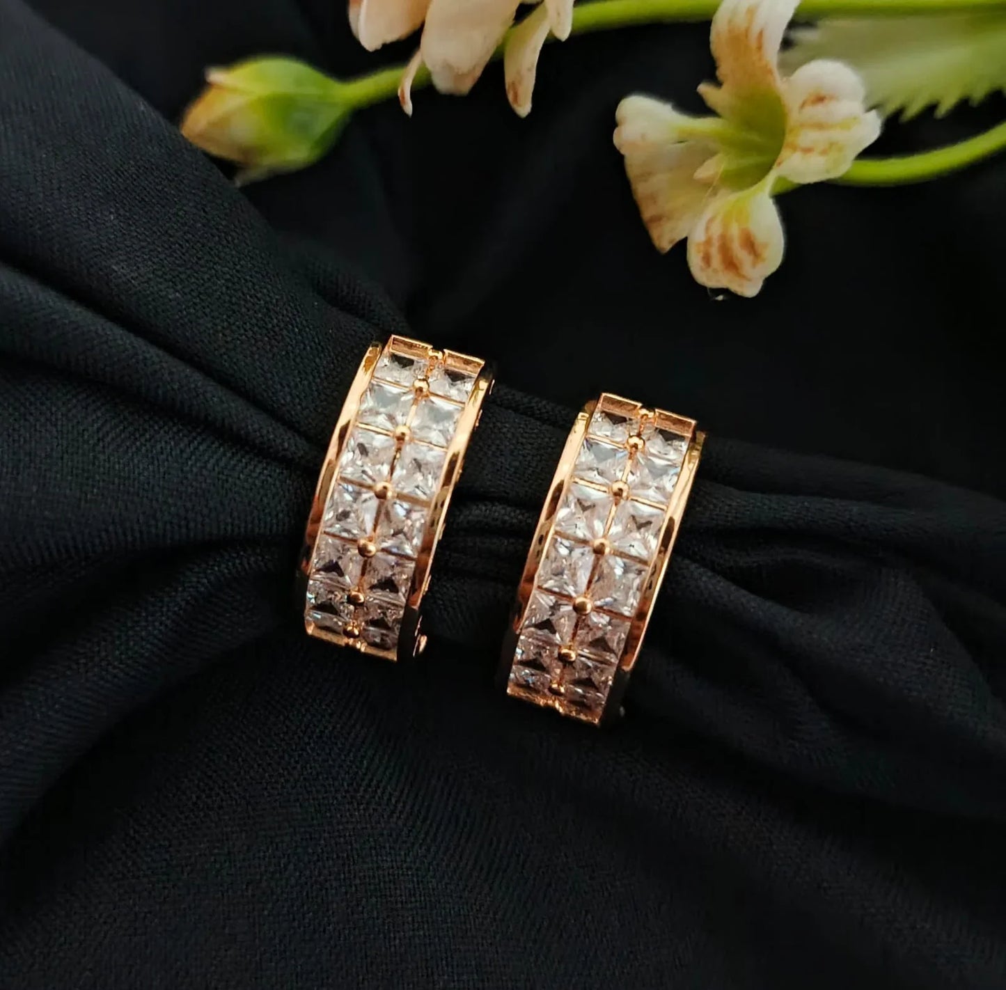 Golden Fancy Zircone Earring