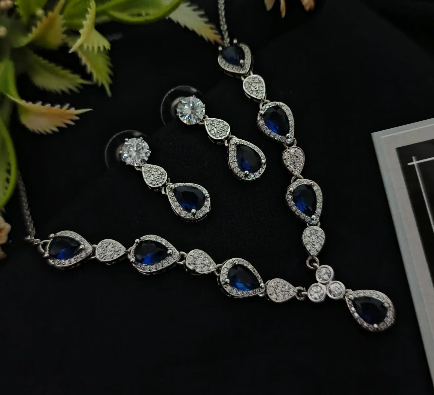 Silver Blue Fancy Zircone Set