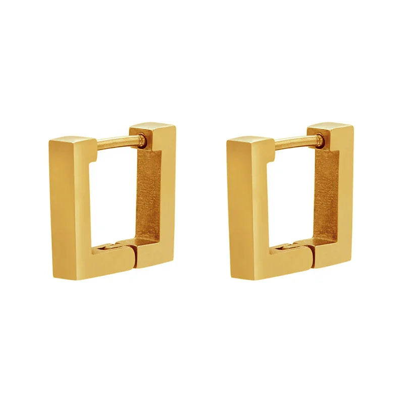 Square Huggie Hoop Earring