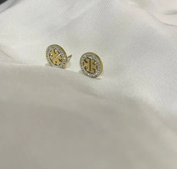 TB Stone Stud Earrings
