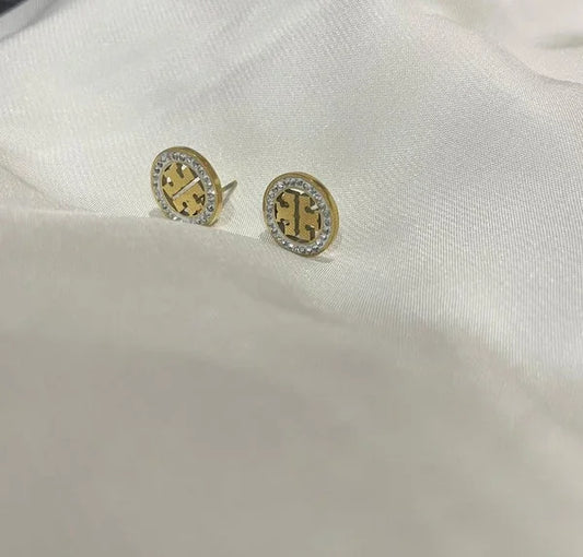 TB Stone Stud Earrings