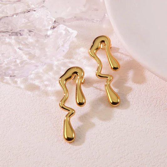 Abstract Tear Earring