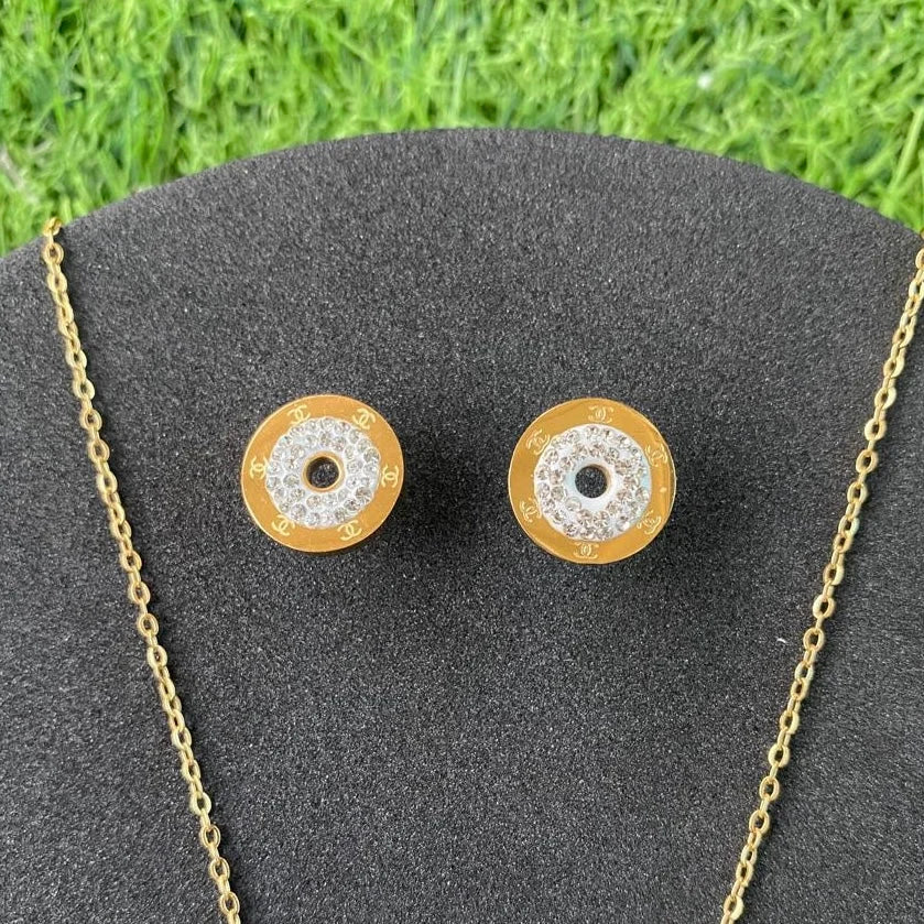 Chanel White Stone Set