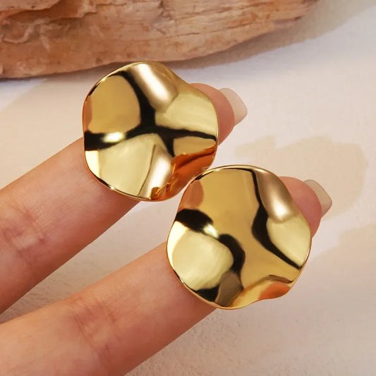 Chunky Deformed Circle Earring