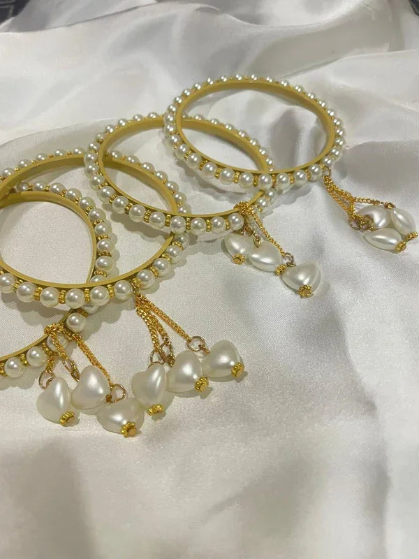 Hanging Pearls Bangle Bracelet