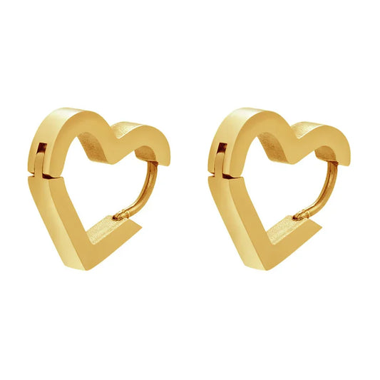 Heart Huggie Hoop Earring