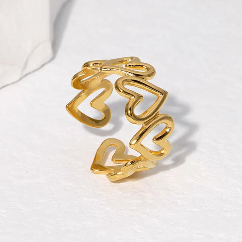 Heart Open Band Ring