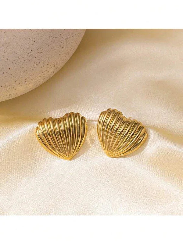 Heart Shaped Stud Earrings