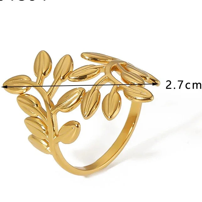 Modern Leaf Ring