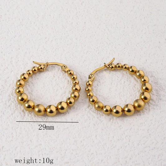 Shiny Bubble Hoop Earring