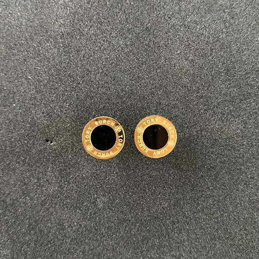 TB Black Stud Earrings