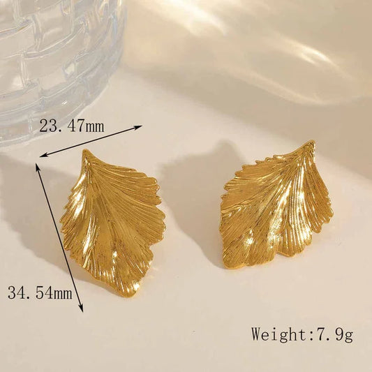Texture Leaf Earring